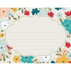 floral flat card