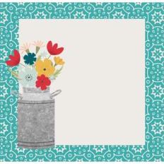bouquet flat card
