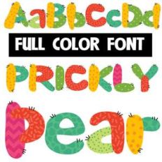 prickly pear color font