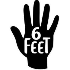 6 feet away hand