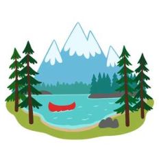 lake and mountains