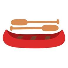 canoe and paddles