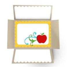 a2 double fold out card - apple