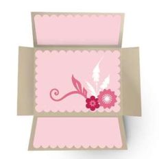 a2 double fold out card - flower