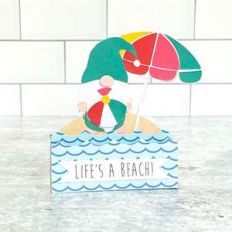 box card beach gnome