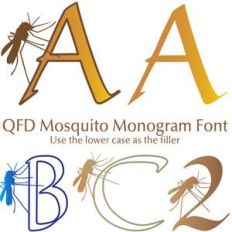 qfd summer mosquito monogram font