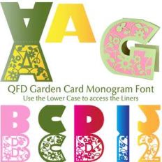 qfd summer flower card monogram font