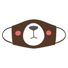 silly bear face mask