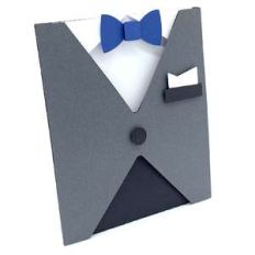 suit and bow tie card