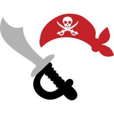 sword and bandana pirate set