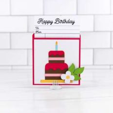 library pocket card birthday cake