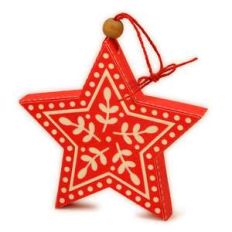 ornament 3d scandi star sprigs