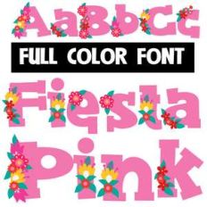 fiesta pink color font