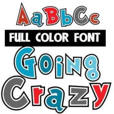 going crazy color font