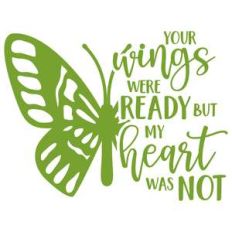 your wings were ready but my heart was not