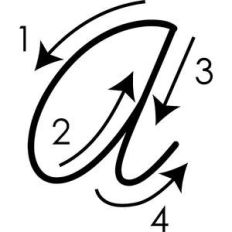 cursive a