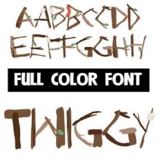 twiggy color font