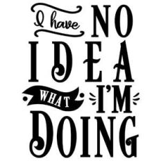 no idea what i'm doing