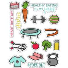 ml exercise girl stickers