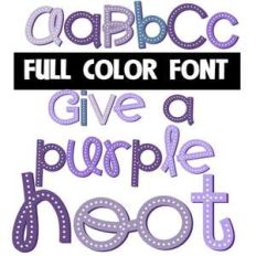 give a purple hoot color font
