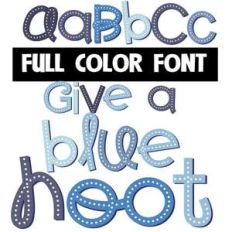 give a blue hoot color font