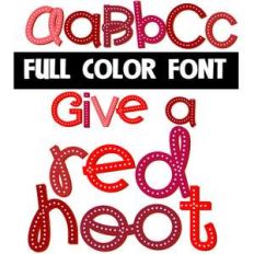 give a red hoot color font