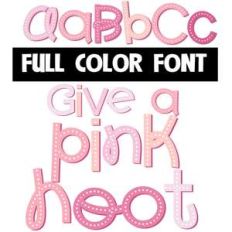 give a pink hoot color font