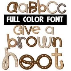 give a brown hoot color font