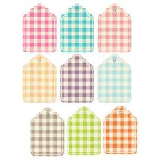 pastel buffalo plaid gift tags