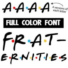 fraternities color font