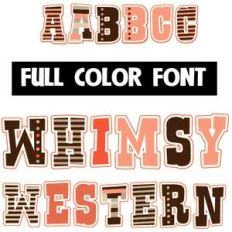 whimsy western color font