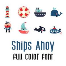 ships ahoy full color font