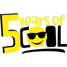 five years of cool 5th birthday boy