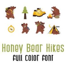 honey bear hikes full color font