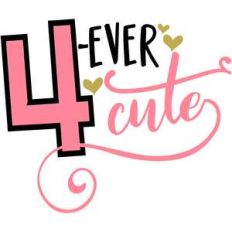 four ever cute 4th birthday girl