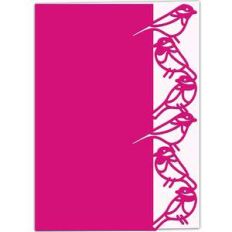 chickadee bird lace edged card