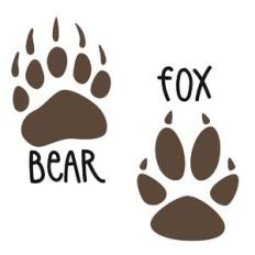 bear and fox prints