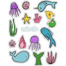 ml sea and water stickers