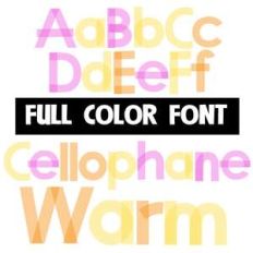 cellophane warm color font