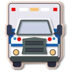 ambulance shaped card