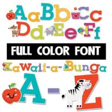 kawaii-a-bunga a-z color font