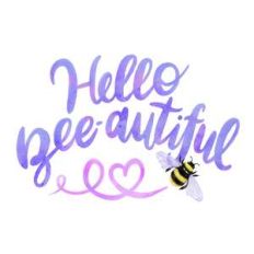 hello beautiful watercolor quote