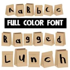 bagged lunch color font