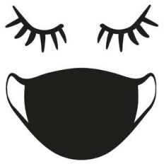 mask and eyelashes