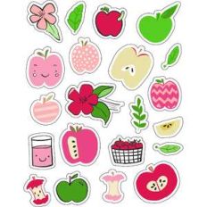 ml apple yum stickers