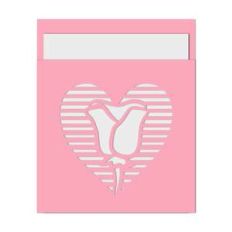 rose heart sleeve pocket card
