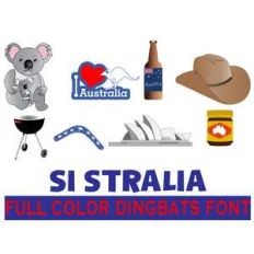 si stralia full-color dingbats font