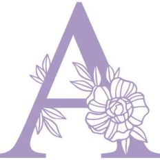 letter a floral