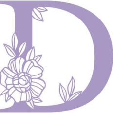 letter d floral