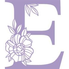 letter e floral